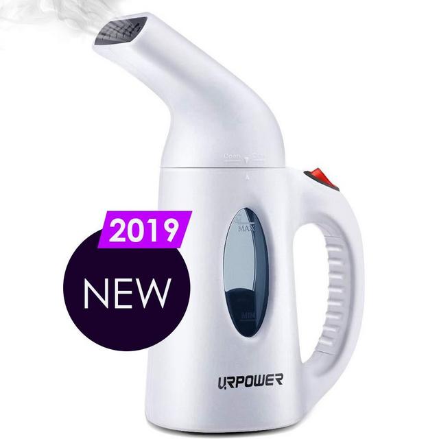 URPOWER Garment Steamer 130ml Portable 7 in 1 Handheld Fabric Steamer Fast Heat-up Powerful Garment Clothes Steamer with High Capacity for Home and Travel, Travel Pouch Included- Not for Abroad