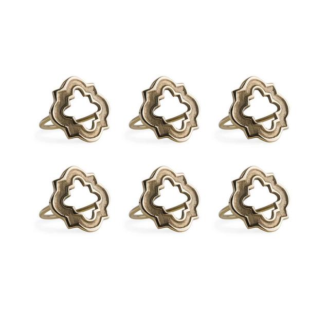 Design Imports Lattice Napkin Ring Set of 6