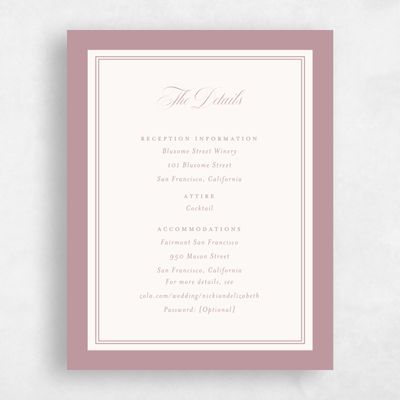 Dusty Rose, Pink Wedding Enclosure - Topaz