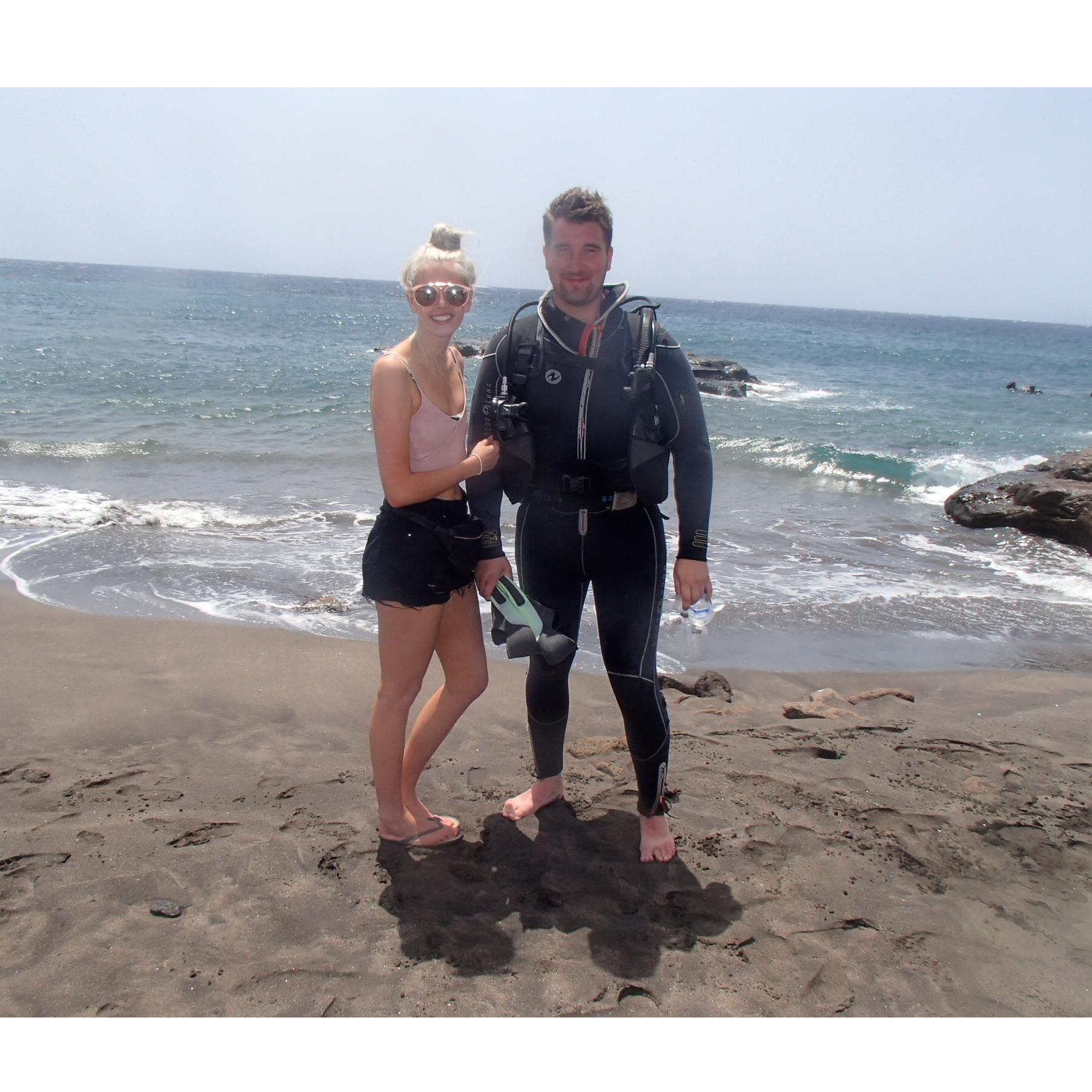 Snorkeling and Diving in Tenerife.