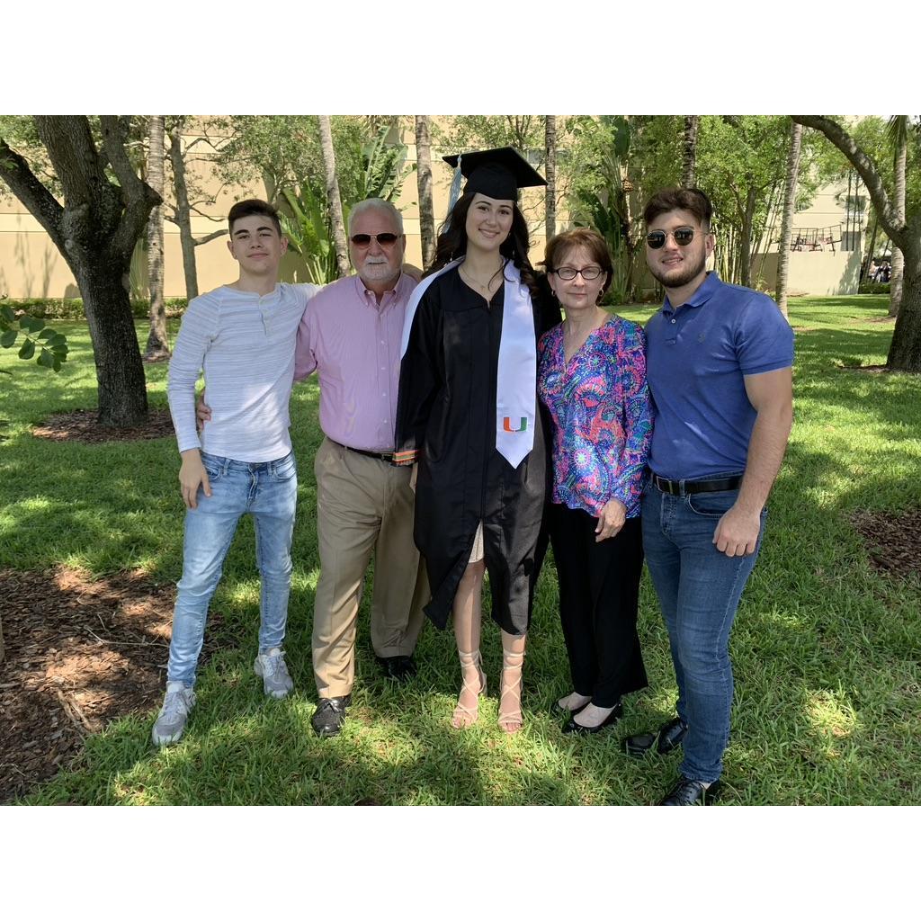 Celebrating Isa's UM graduation with her brothers, Bepaw & Memaw