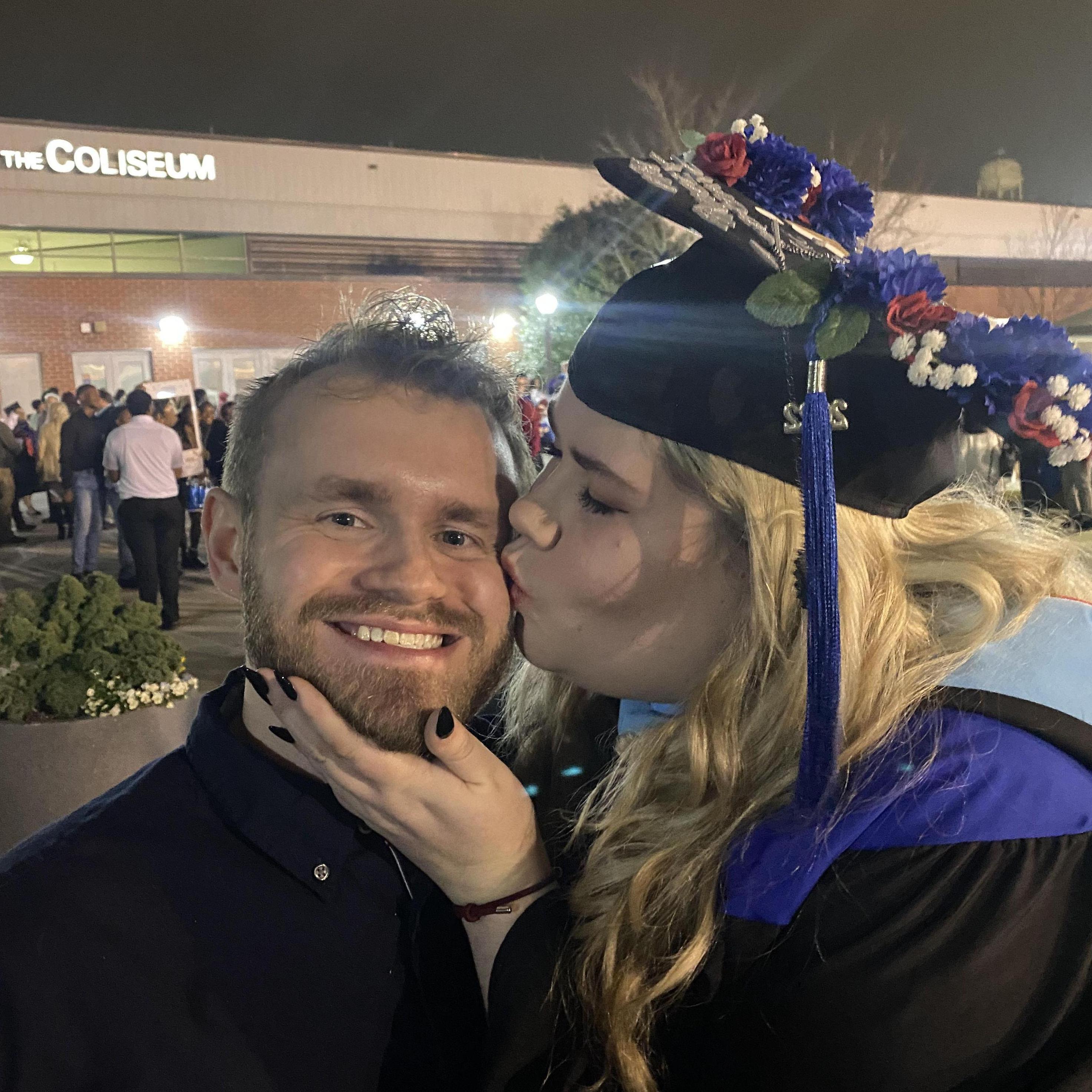 Graduation night with my favorite project coordinator! Thankful for Stephen in making this day so special! -Liz