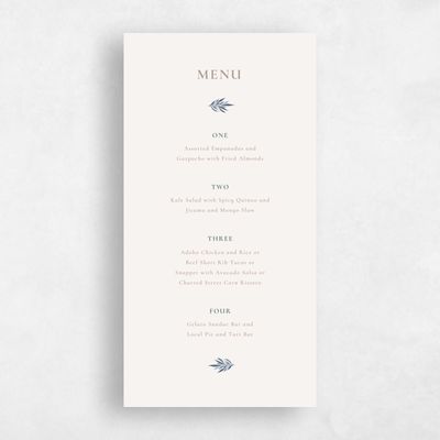 Light Oatmeal, Beige Wedding Menu - Cappell