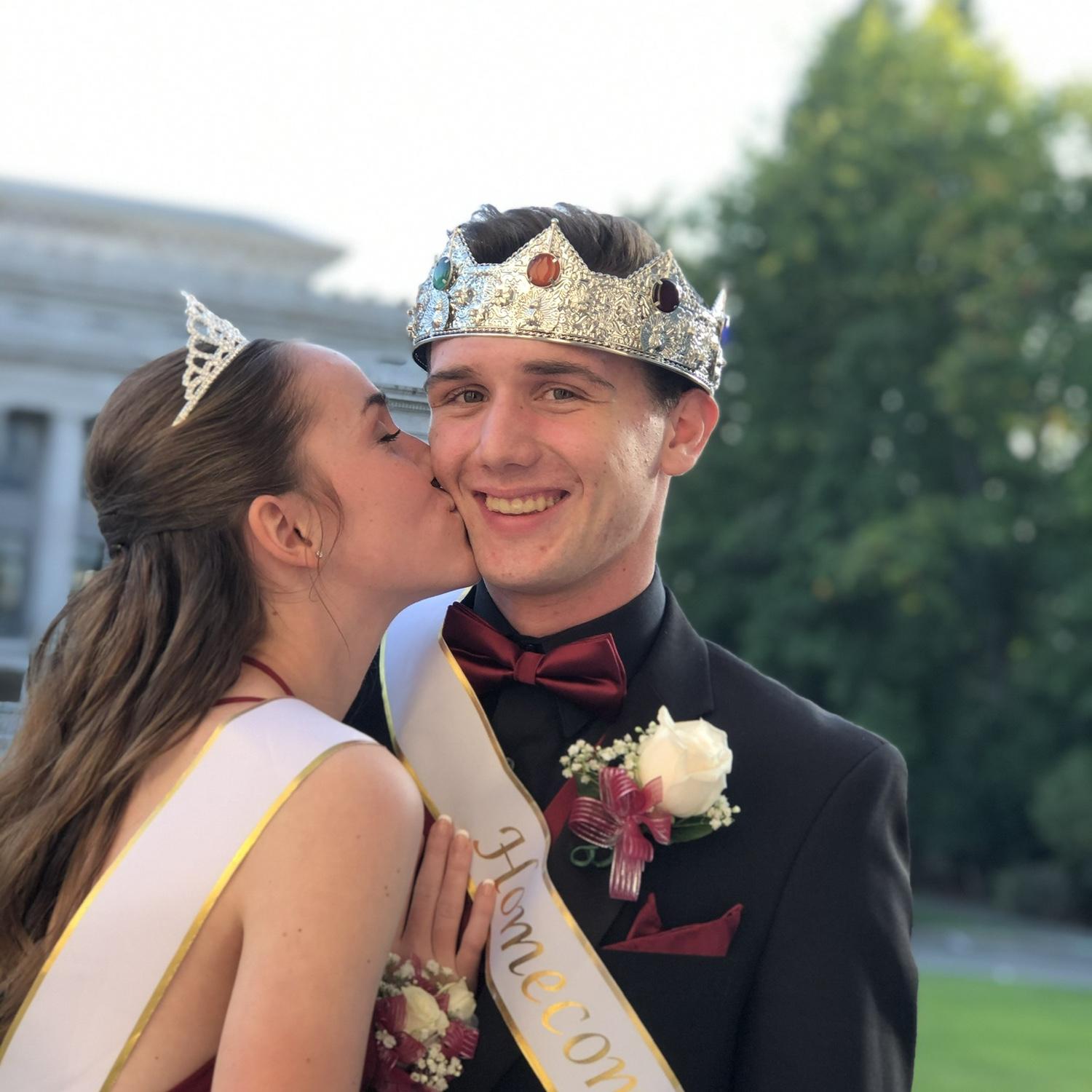To homecoming king and queen together...