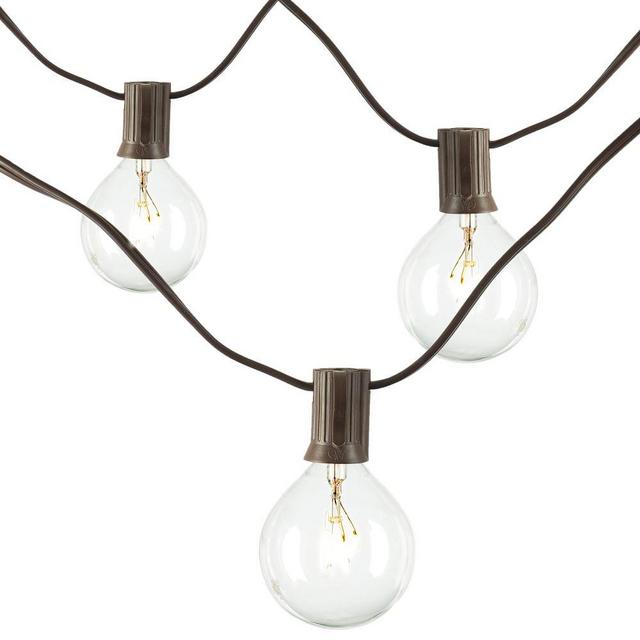 Edison Brown String Lights, Set of 2, Sphere Bulb