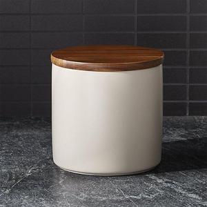 Silo Mushroom 48 Oz. Wood Lid Canister