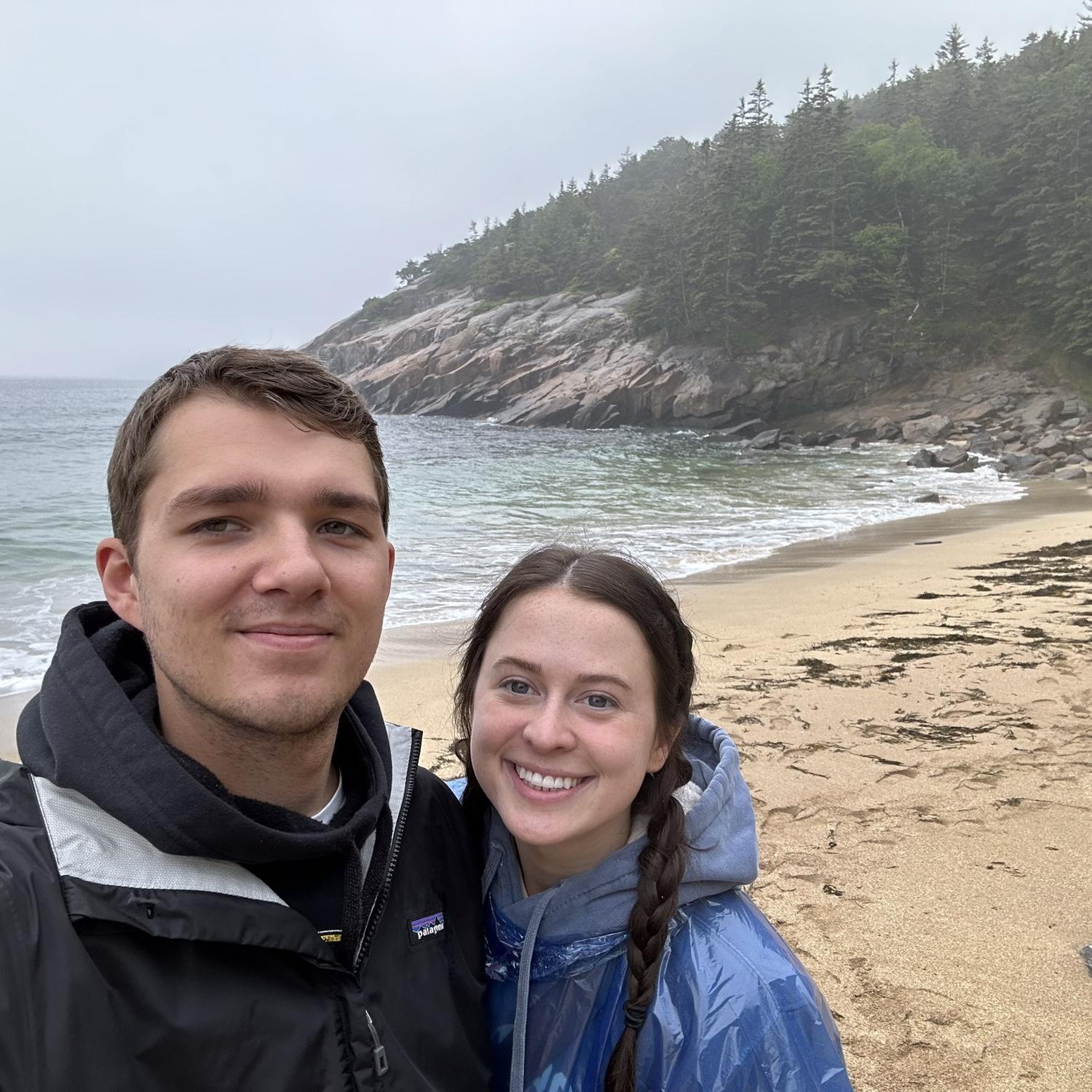 They love to travel together. Here was a shot of their first glamping trip in Maine.