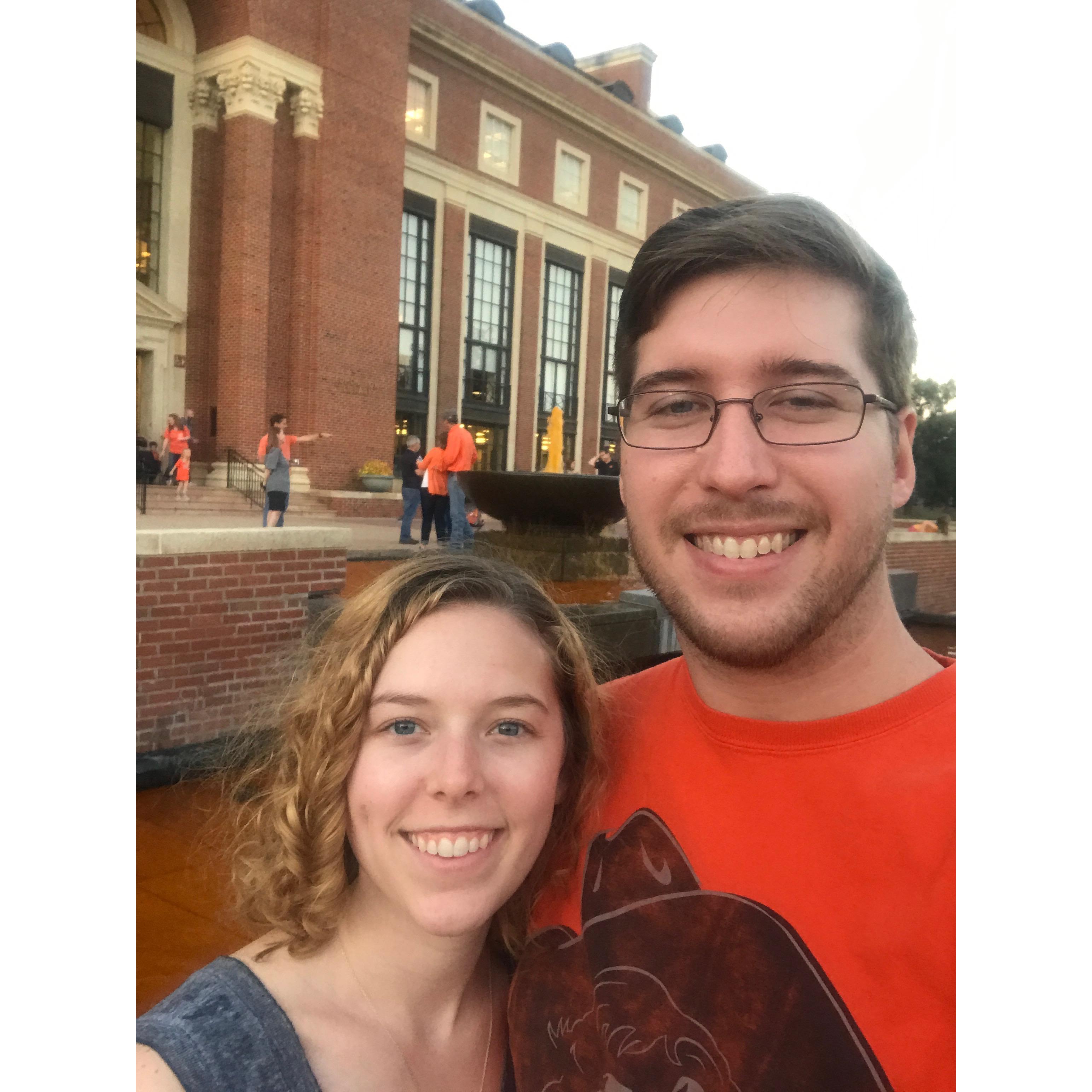Obligatory Homecoming Week photo with the library fountain dyed orange!