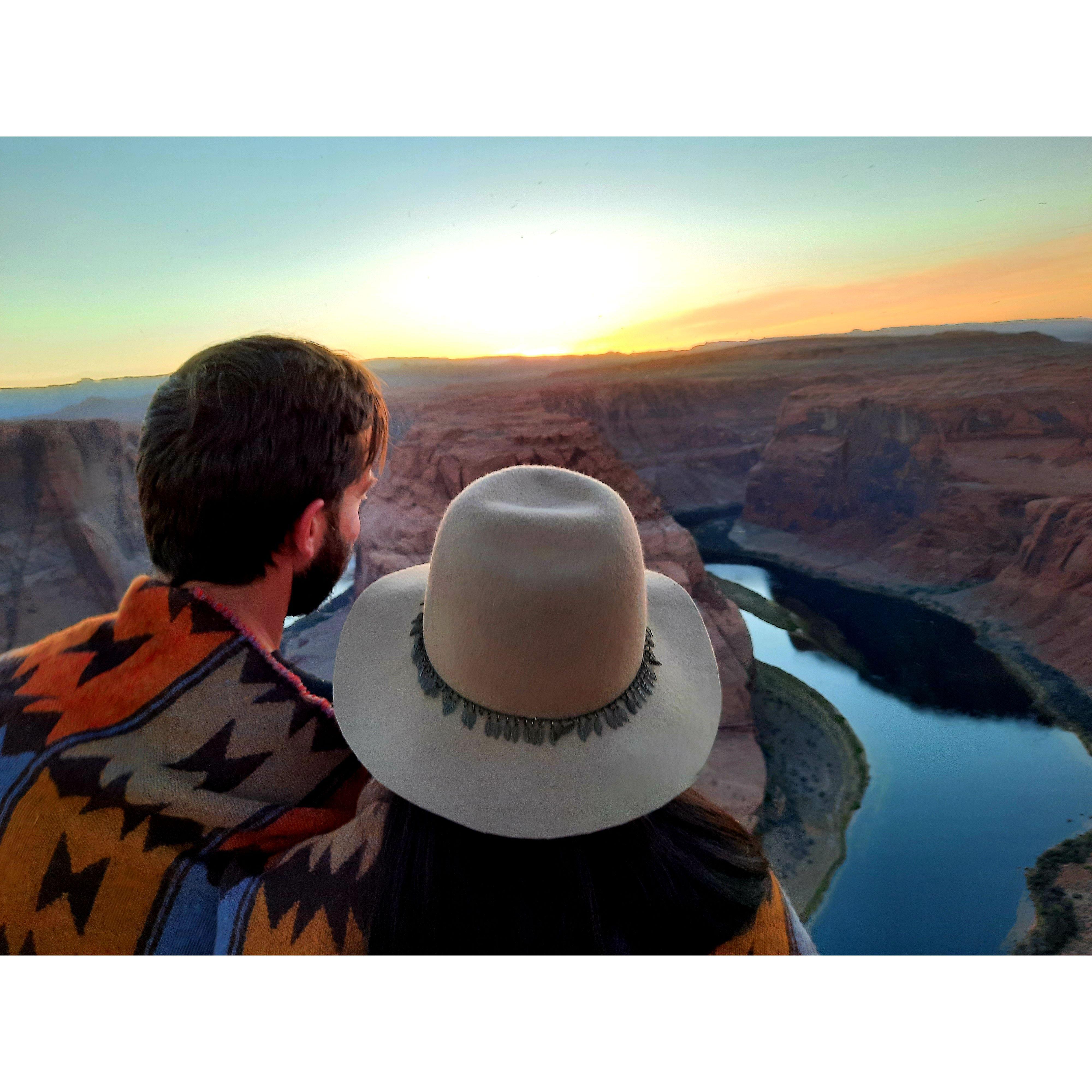 Sunset at Horseshoe Bend, Arizona (April 2022)