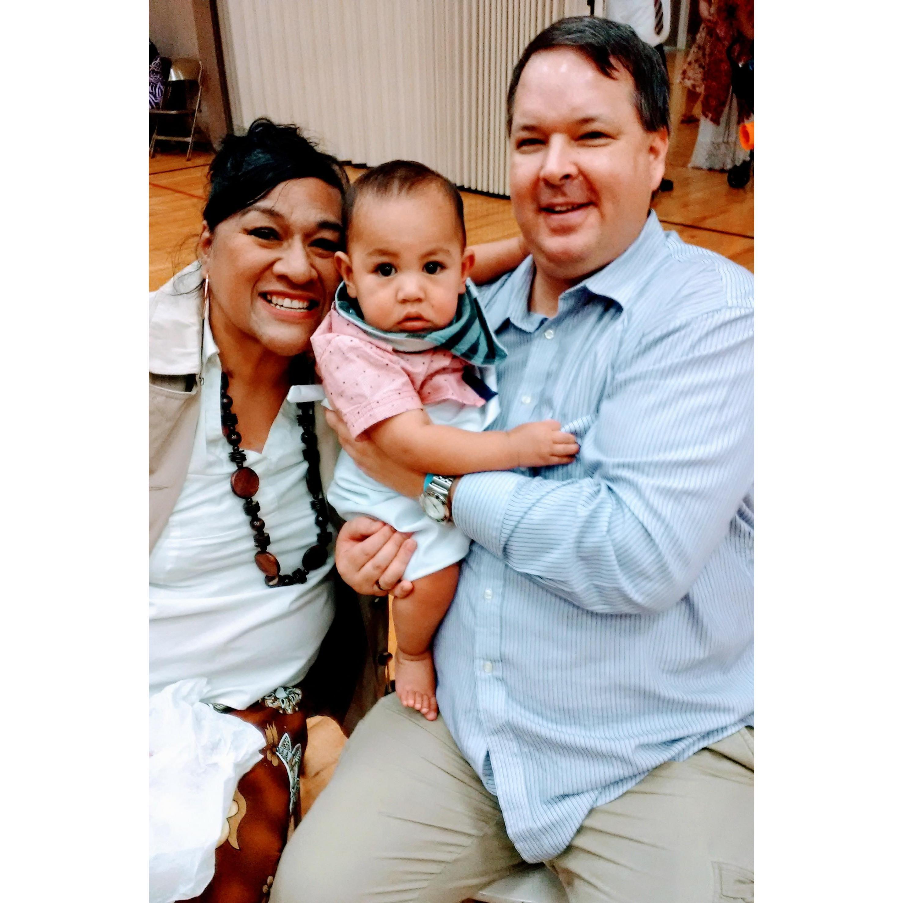 Me, Dave and cousin Aaron's cute baby Iki.