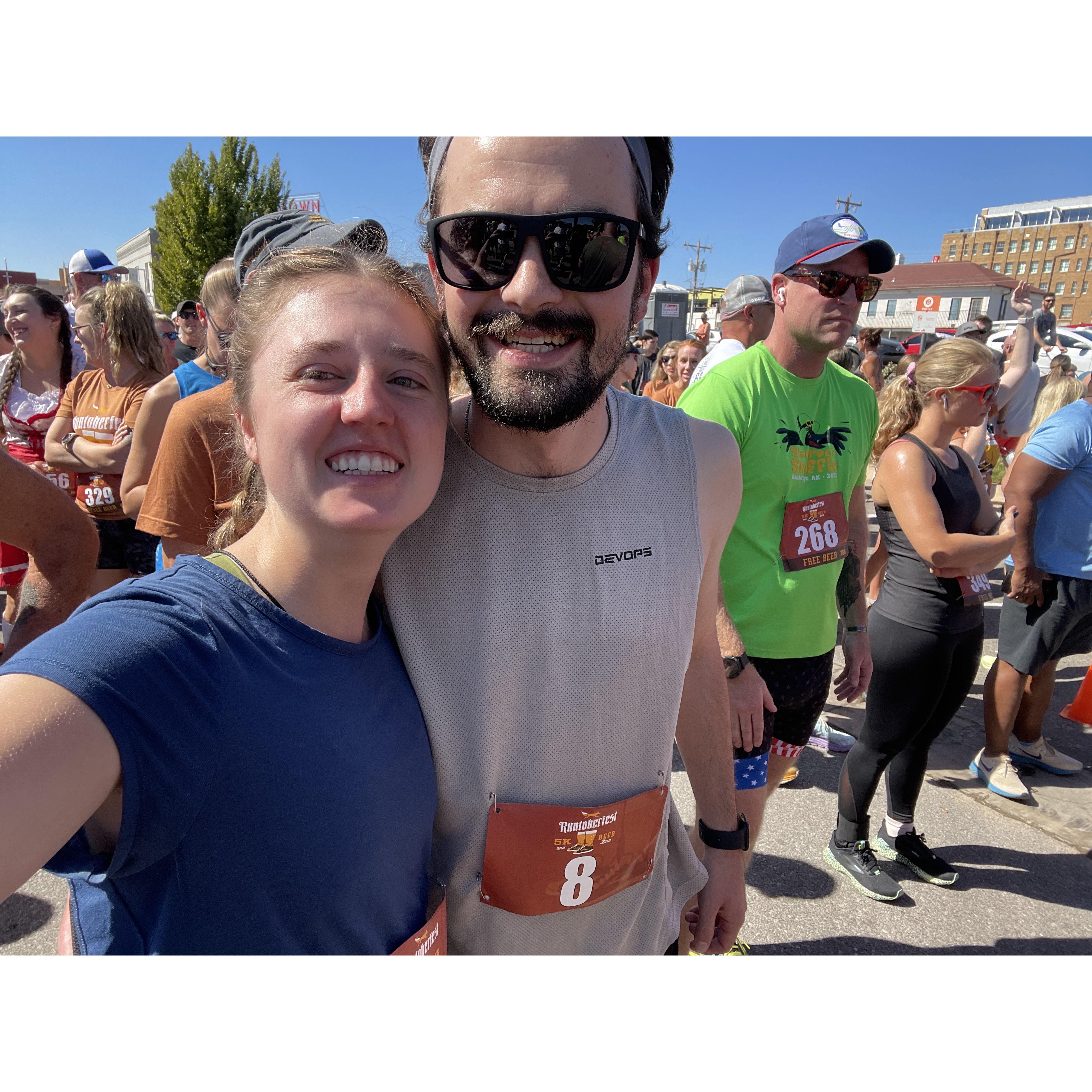 Ran this 5k together after getting in shape (October 2, 2022)