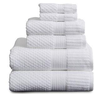 NY Loft 100% Cotton 6 Piece Bath Towel Set | Grey Towels | Oeko-TEX® Standard 100 | Soft & Absorbent, Quick-Dry | 2 Bath Towels 2 Hand Towels and 2 Washcloths | Trinity Collection - Quiet Grey