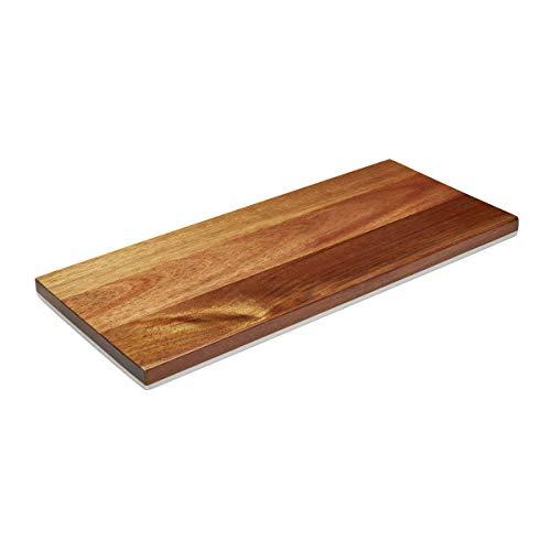 Sabatier 5256865 Prep and Serve Acacia and White Stone Cutting Board, 8x18-Inch, Natural