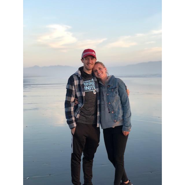 Our trip out west to Portland. This was taken as we watched the sunset at the beach