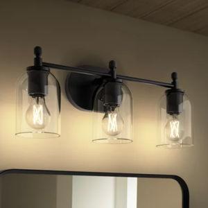 Matte Black Kohler Orime Three-Light Wall Sconce
