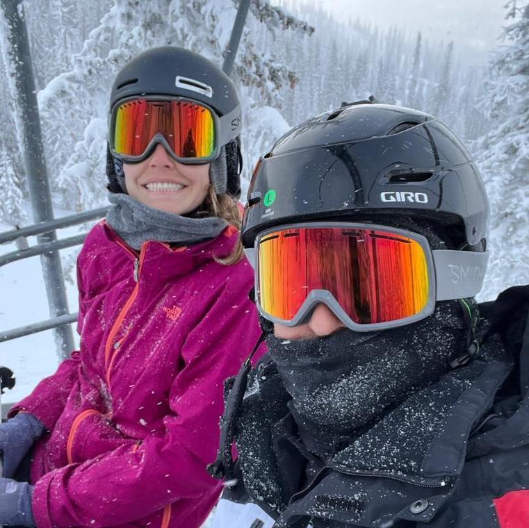 Katie introducing Mario to the slopes at Angle Fire, NM and Wolf Creek, CO December 2020.