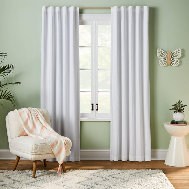 84" Blackout Twill Solid Panel White - Pillowfort™