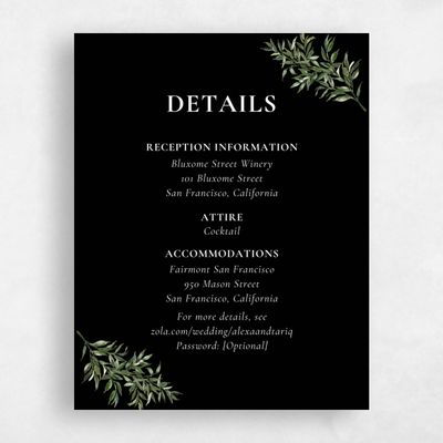 Black Wedding Enclosure - Keely