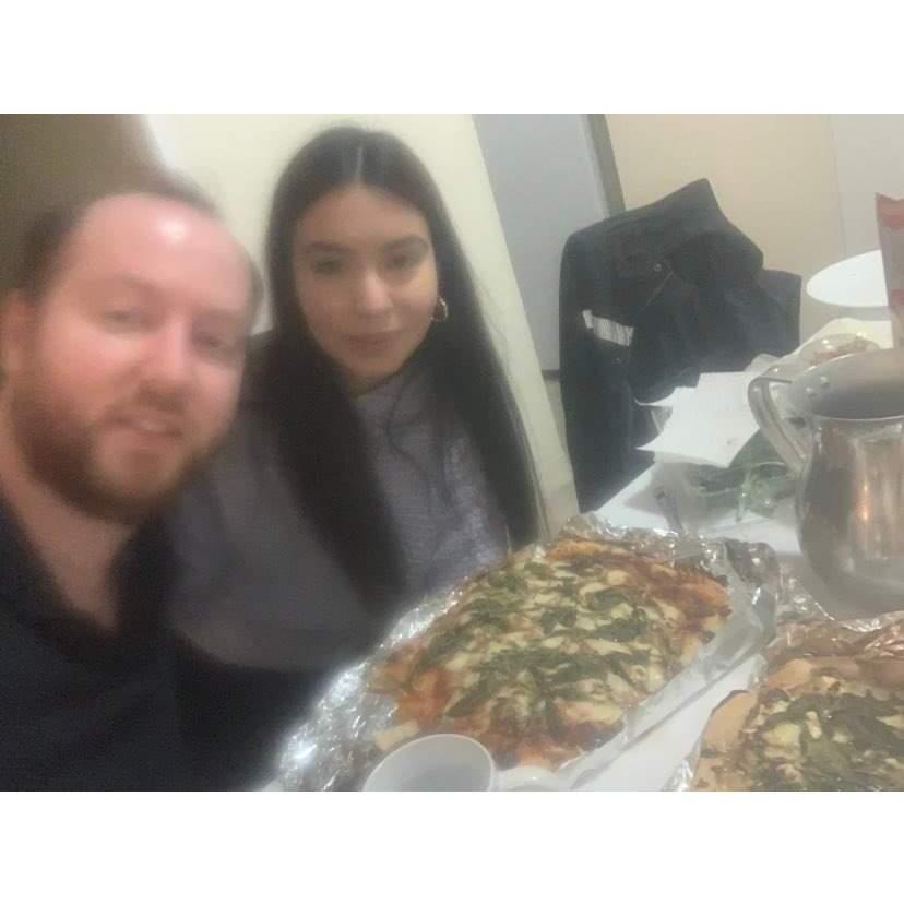 Blurry but our first photo together :)
