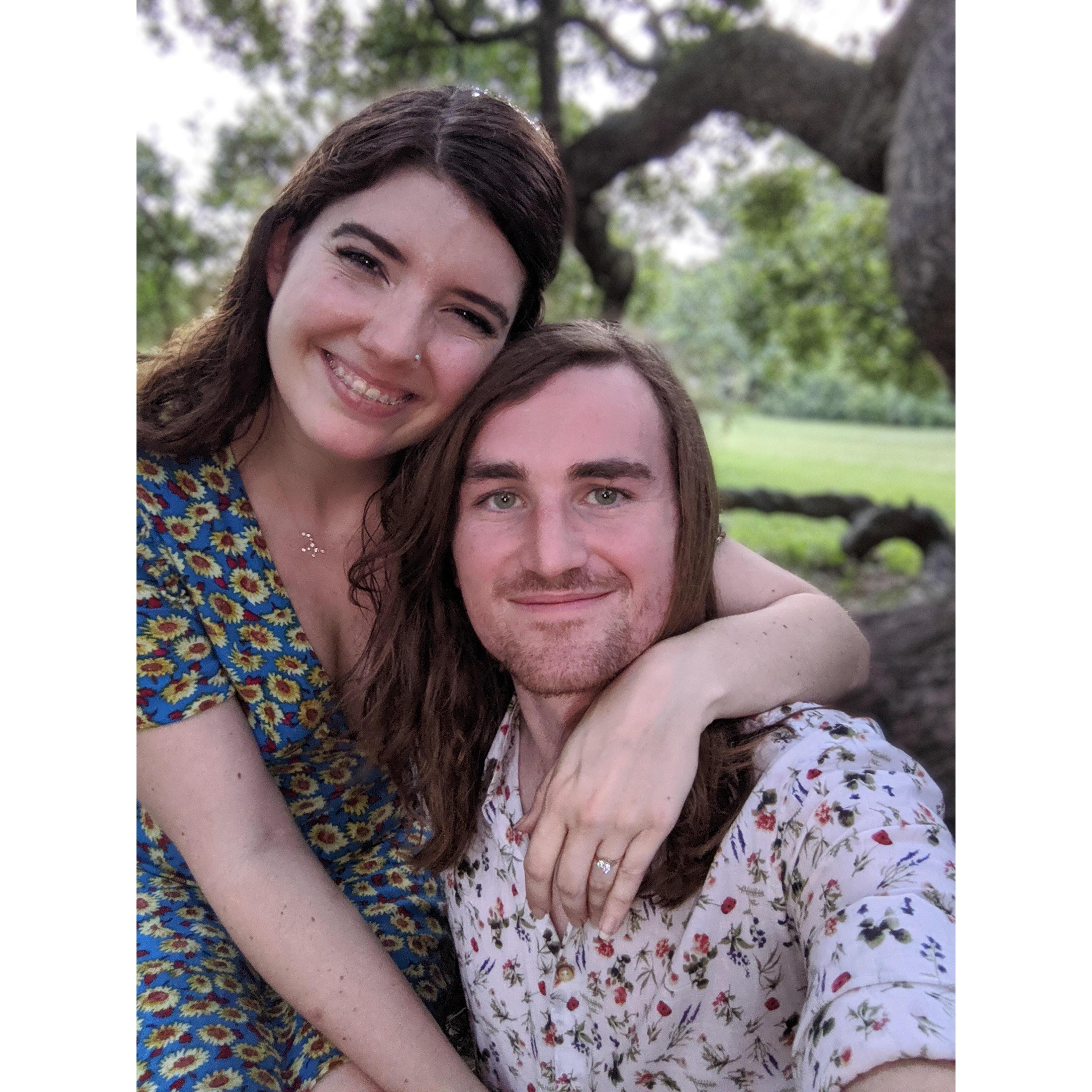 engaged in City Park NoLa