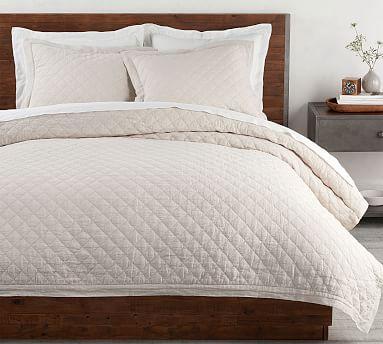 Belgian Flax Linen Diamond Quilt