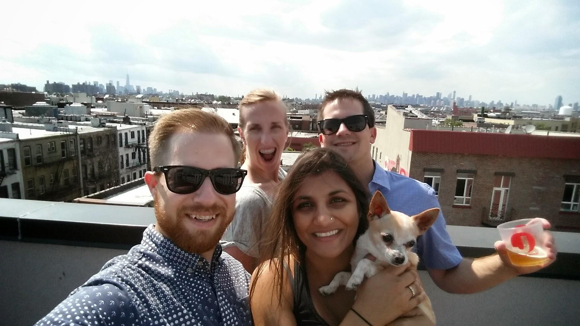 Molly and Michael's first visit to NYC (#LifeonStarr rooftop)