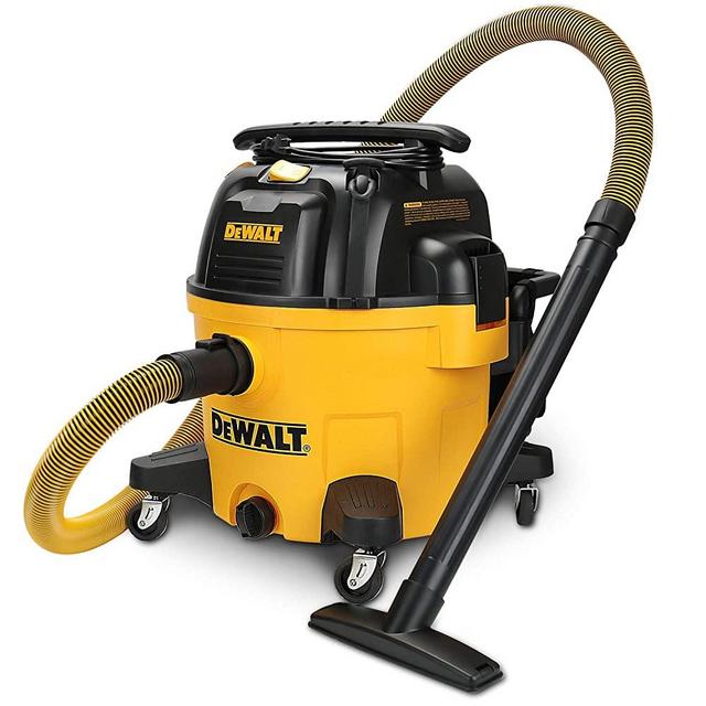 DEWALT 9 Gallon Wet/Dry VAC Heavy-Duty Shop Vacuum with Attachments, 5 Peak HP, with Blower Function, DXV09PA, Yellow