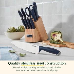 Navy Cuisinart C77SSN-12P Color Pro Collection 12 Piece Knife Block Set, Navy