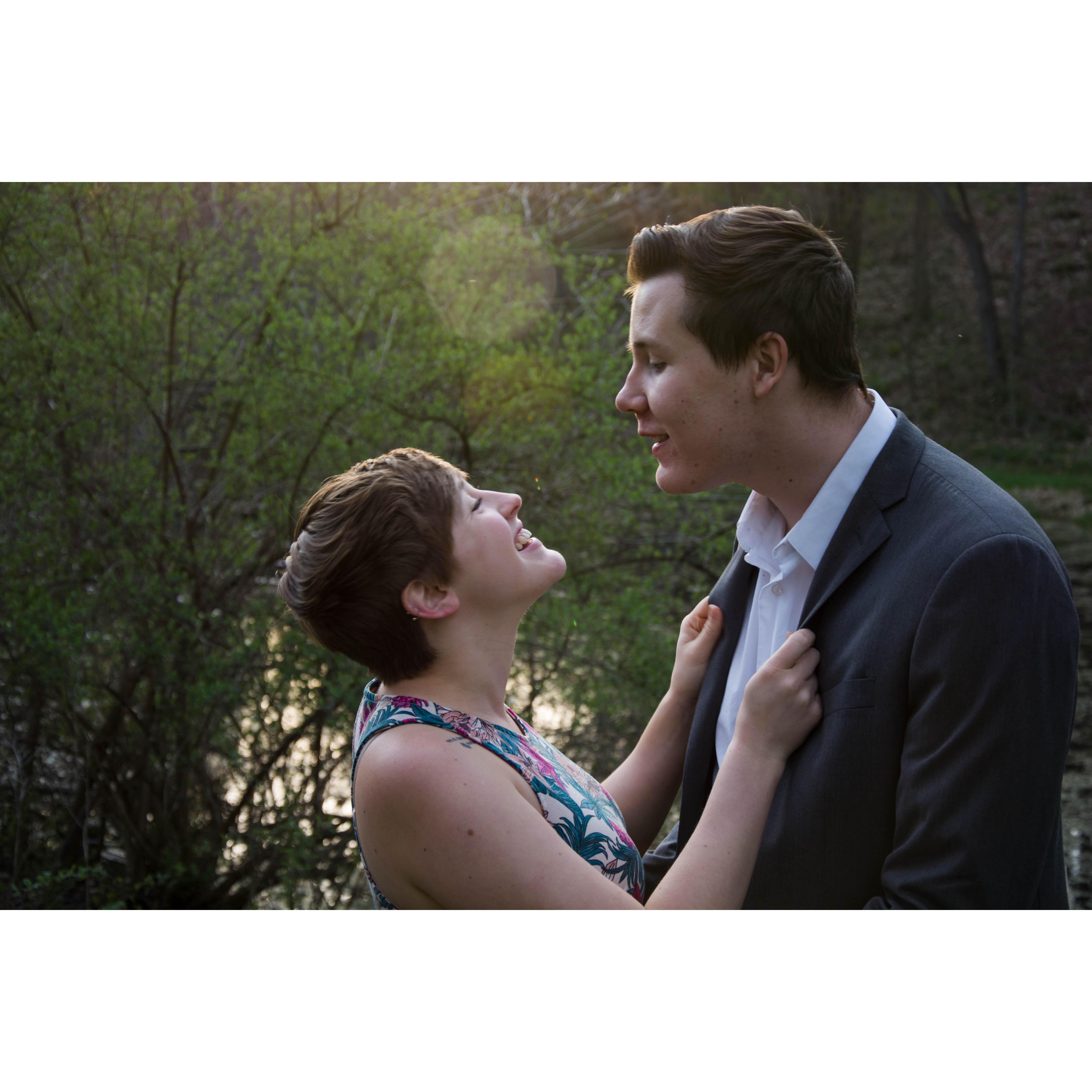 These were our first official photos as a couple. Somehow we look so young! 4/2016