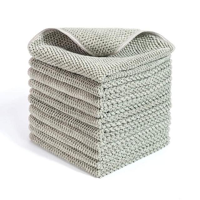 Microfiber Dish Cloths for Kitchen - Kitchen Cleaning Dish Cloth Towels Set, Absorbent Glass Cleaning Cloths for House - Extra Soft Household Cleaning Wipes Towels by DoriHom