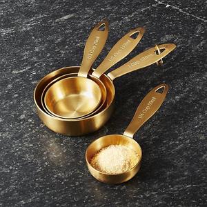 Gold Measuring Cups, Set of 4