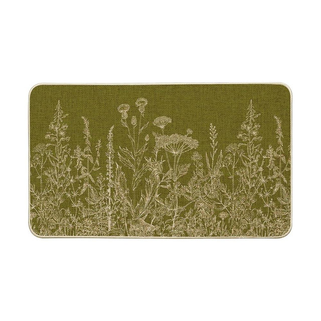 Artoid Mode Green Wildflower Spring Floral Summer Home Decor Low-Profile Switch Rug Door Mat for Indoor Outdoor 17x29 Inch