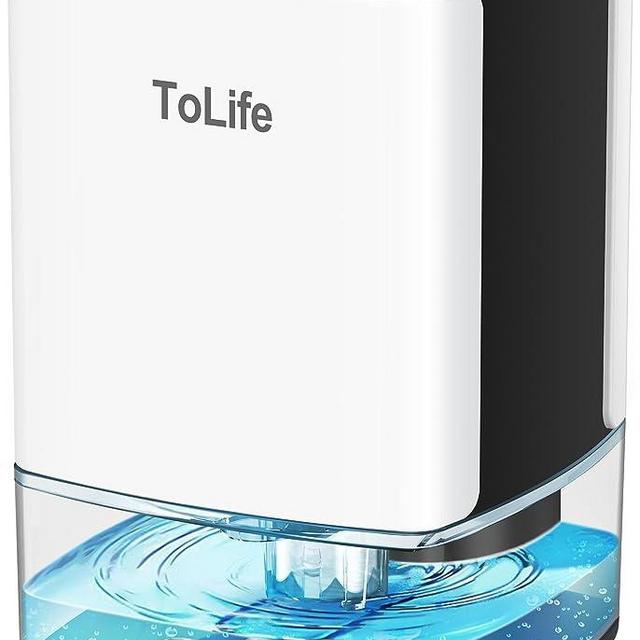 ToLife Dehumidifiers for Home 30 OZ Water Tank with Auto-Off, Portable Small Dehumidifier for Room,Bathroom,Bedroom,RV, Closet 500 sq.ft,7 Colors LED Light