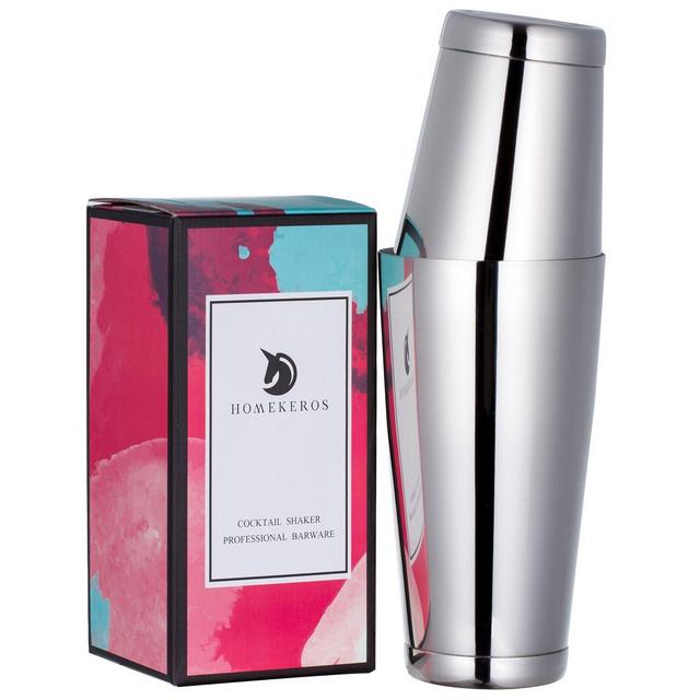 Stainless Steel Boston Shaker: 2-piece Set: 18oz & 28oz Weighted Professional Bartender Cocktail Shaker by Homekeros