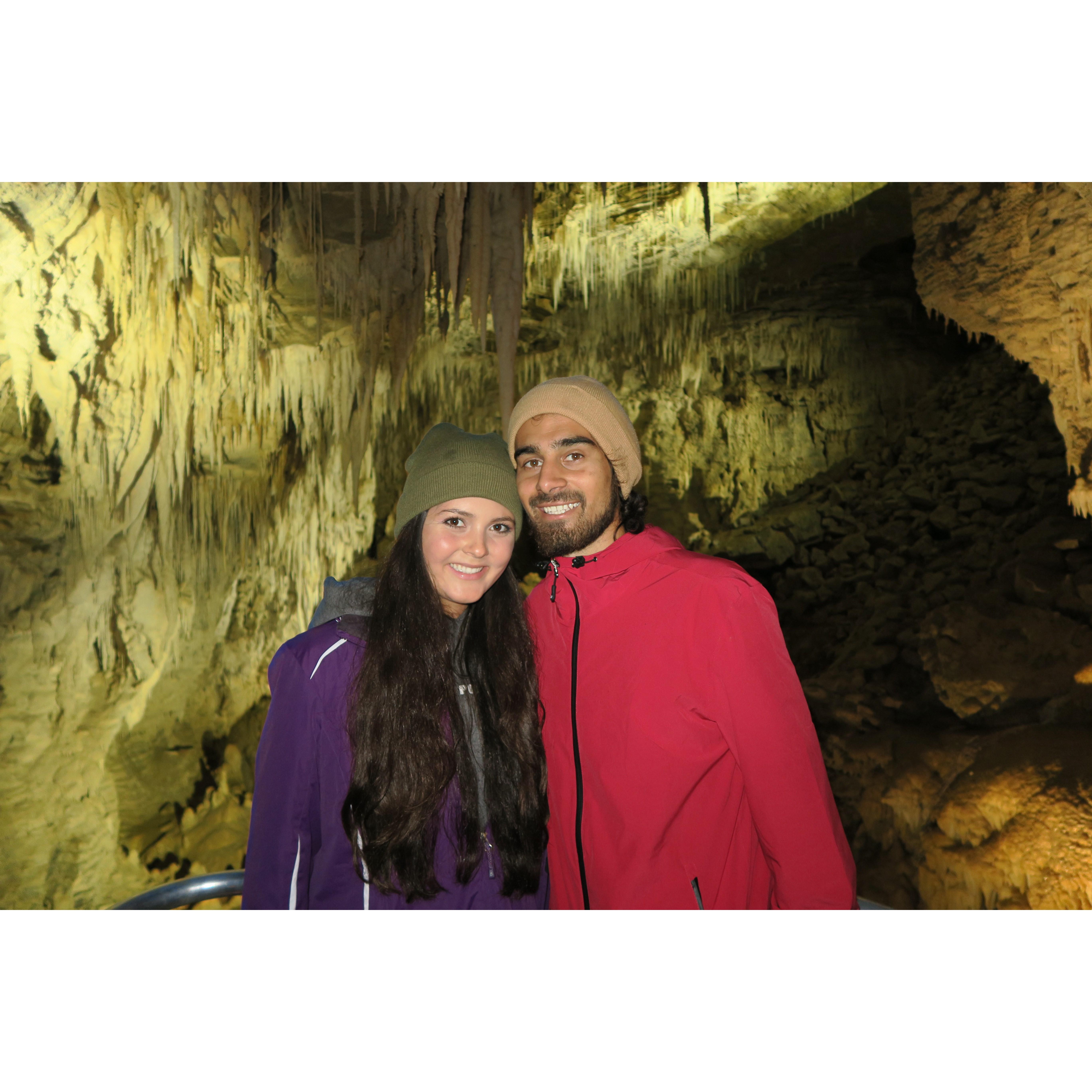 Adventuring in the Glow worm caves on the north island of New Zealand