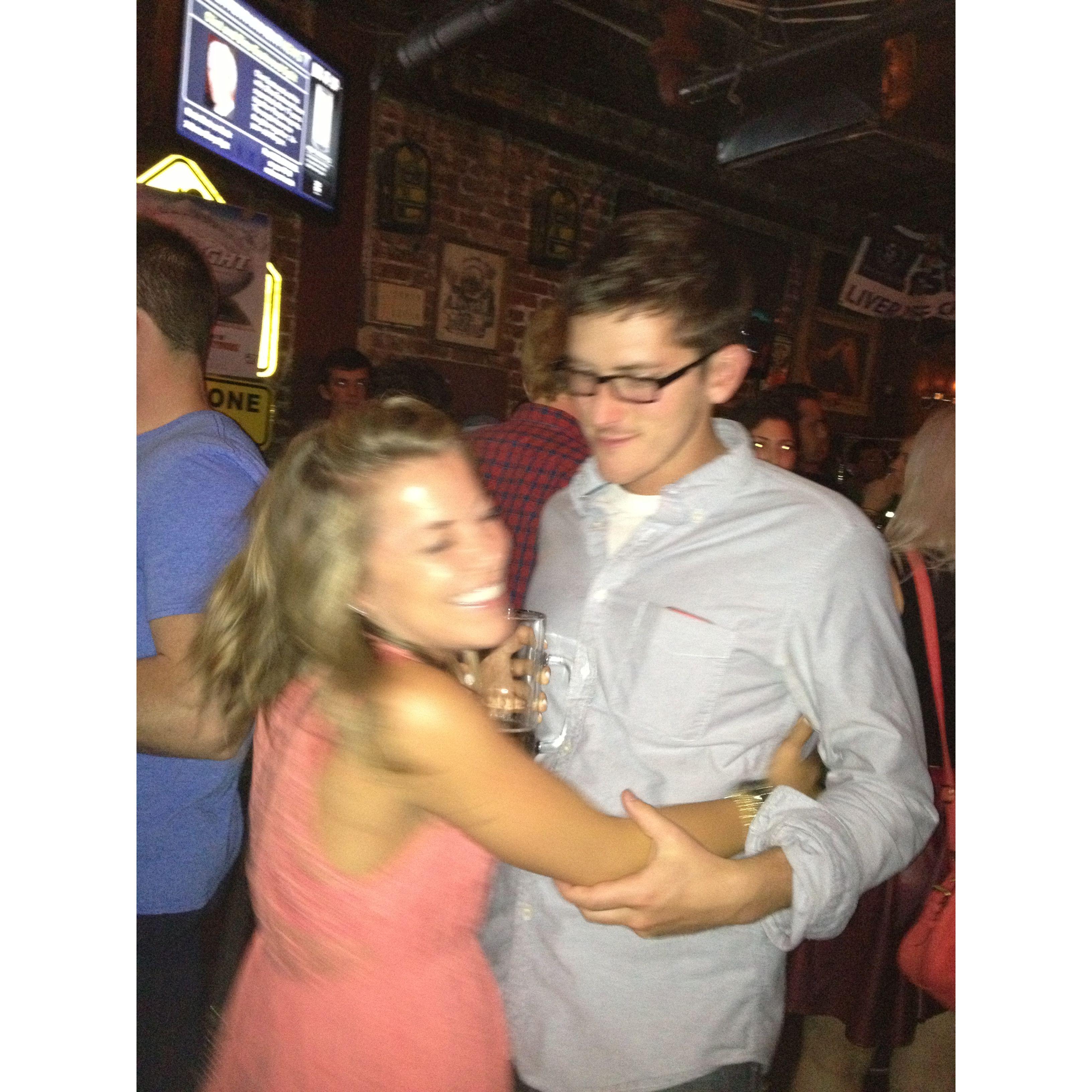 2013 - accurate representation of how Sean would describe our first meeting...I was trying to kiss you and you just kept dancing away.