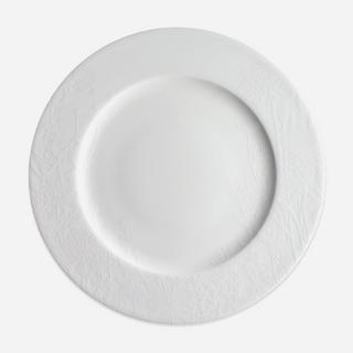 Summer White Rimmed Dinner Plate