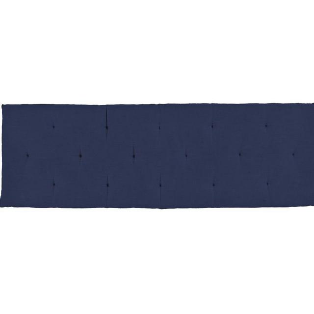 Samantha Tufted Bench Cushion, Sunbrella® Solid Navy