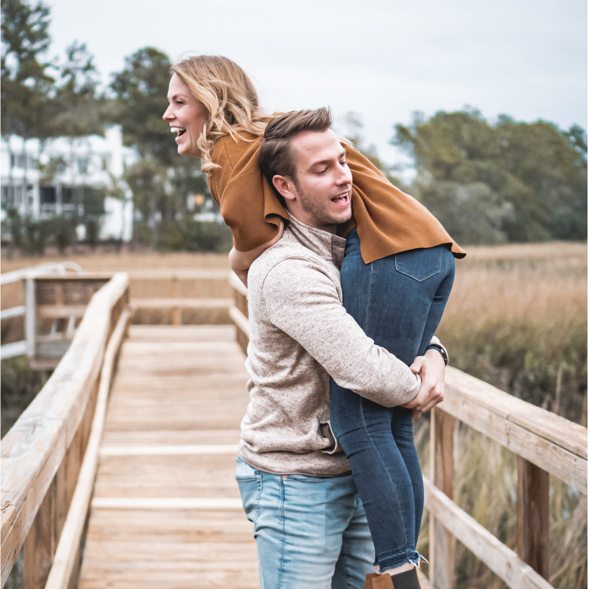 Thanksgiving in Charleston! She got introduced to the whole crazy family quickly - and still said yes months later.