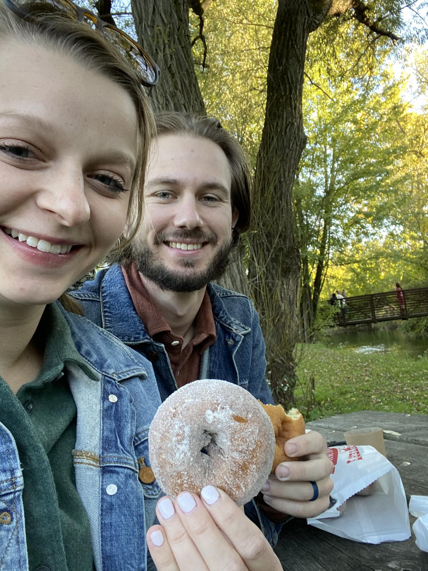 Cider and donuts from Parmenter Cider Mill in Northville - October 2020