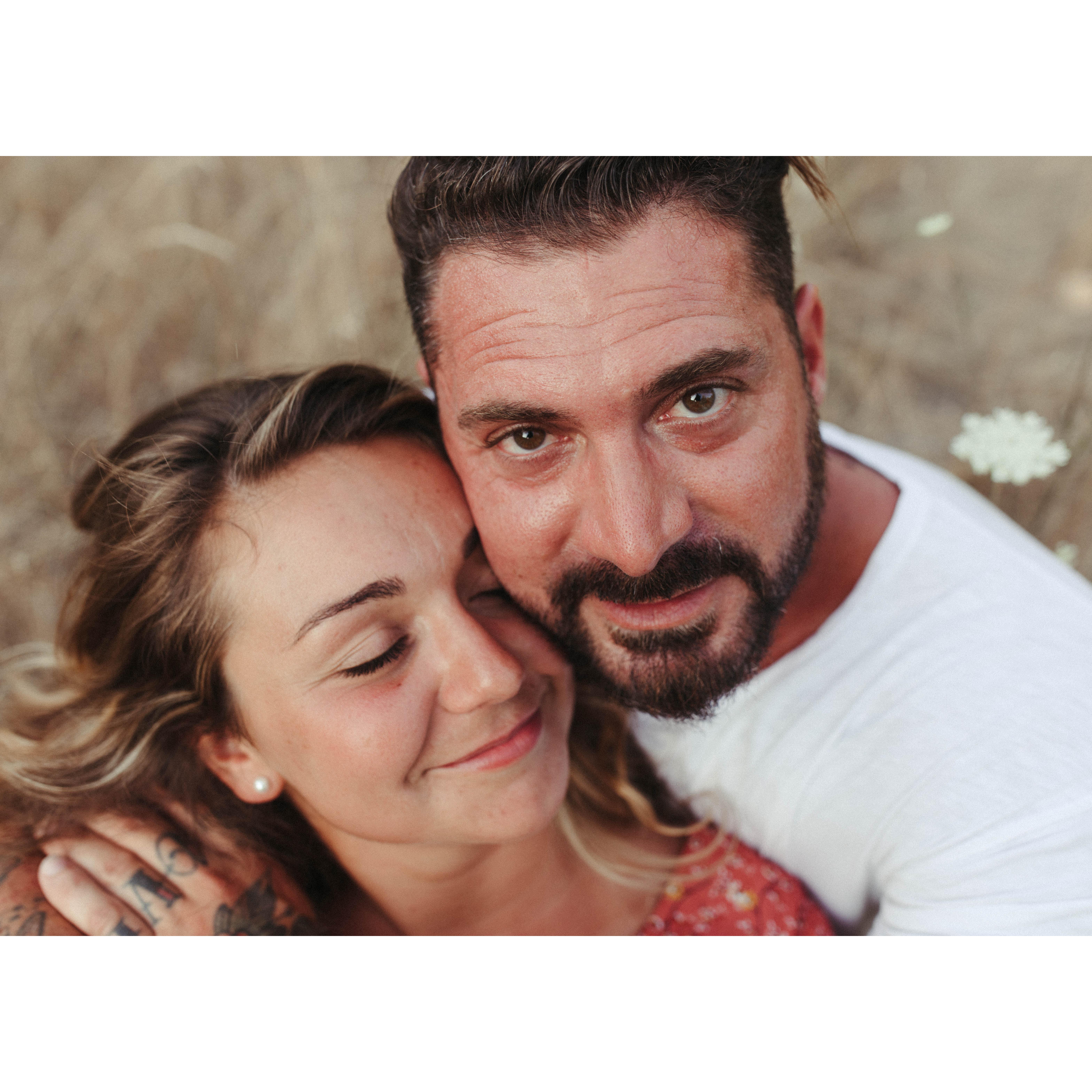The photographer asked what our favorite physical features were of one another. Look at those stunning eyes.
