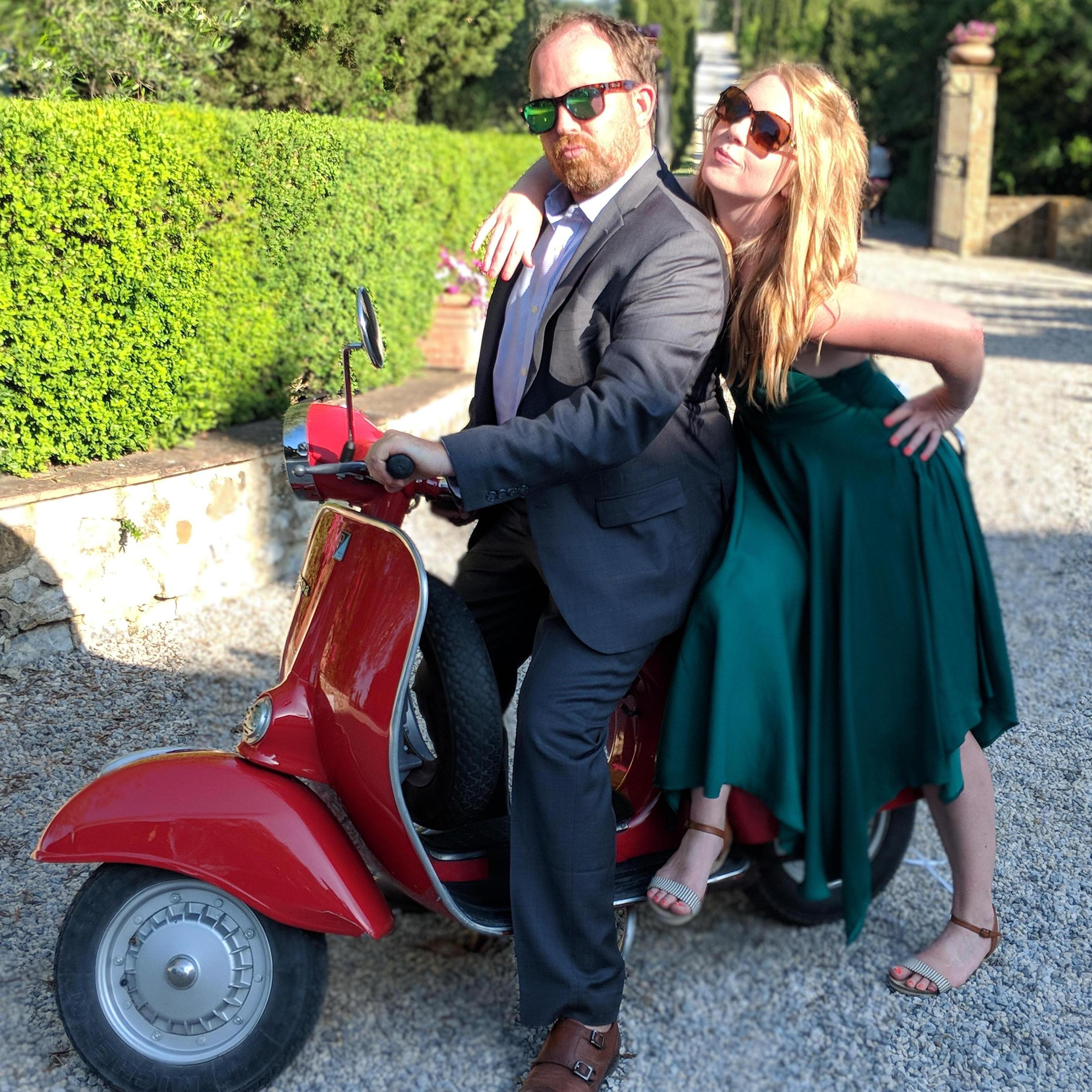 Living that moped life in Italy.