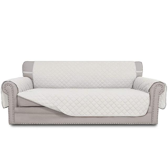 Easy-Going Sofa Slipcover Reversible Sofa Cover Water Resistant Couch Cover Furniture Protector with Elastic Straps for Pets Kids Children Dog Cat(Oversized Sofa, Ivory/Ivory)
