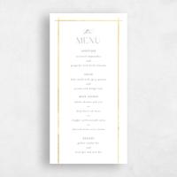 White Wedding Menu - Mecca Foil