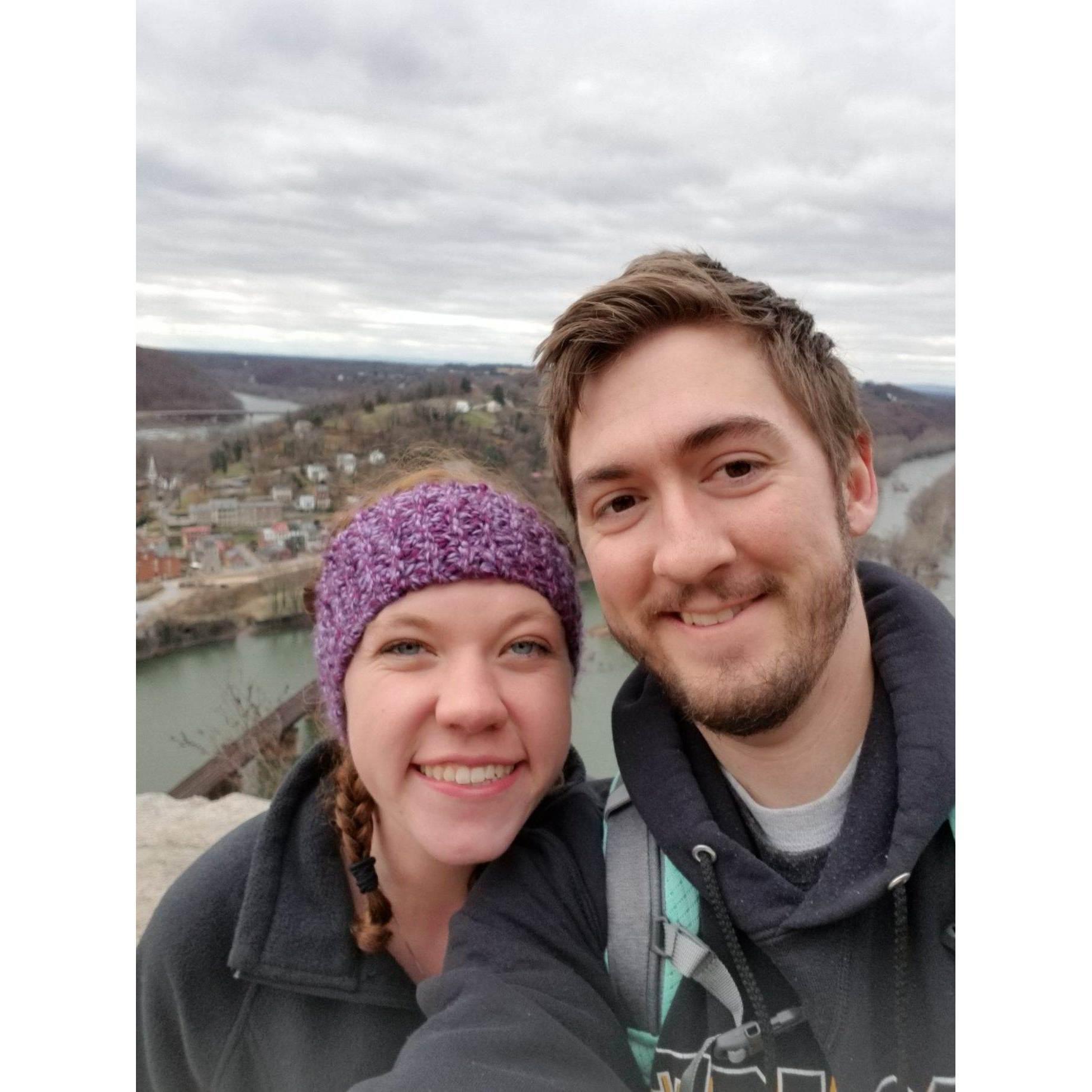 Our first Hike together in Harpers Ferry, WV in December 2018