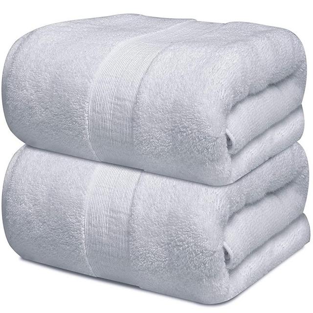 Resort Collection Cotton Bath Sheet Towels, 35x70, 2-Pack, White