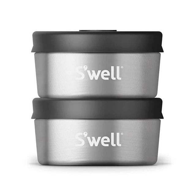 S'well Stainless Steel Condiment Container Set with Silicone Leak-Proof Lids - 2oz, 2 Condiment Containers - Easy to Clean, Dishwasher Safe