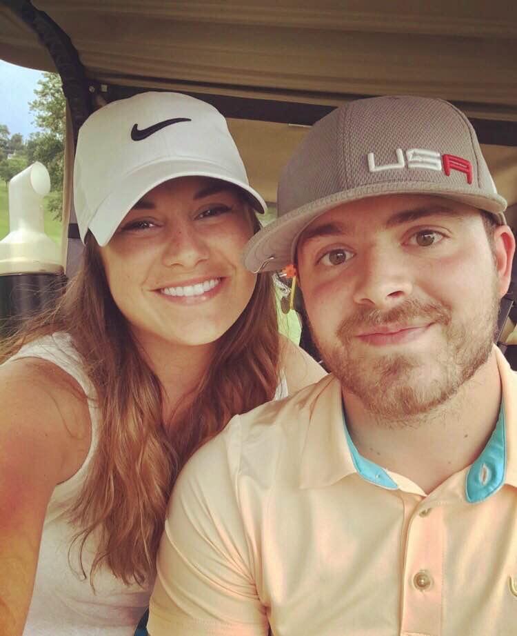 Kristen’s hair is down so this might be early on in her golf career. She takes things seriously now and almost always has a better drive than Justin.