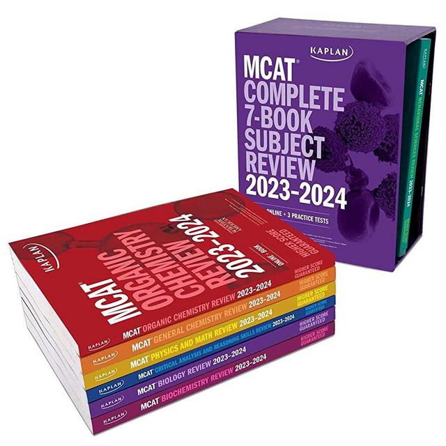 MCAT Complete 7-Book Subject Review 2023-2024, Set Includes Books, Online Prep, 3 Practice Tests (Kaplan Test Prep)