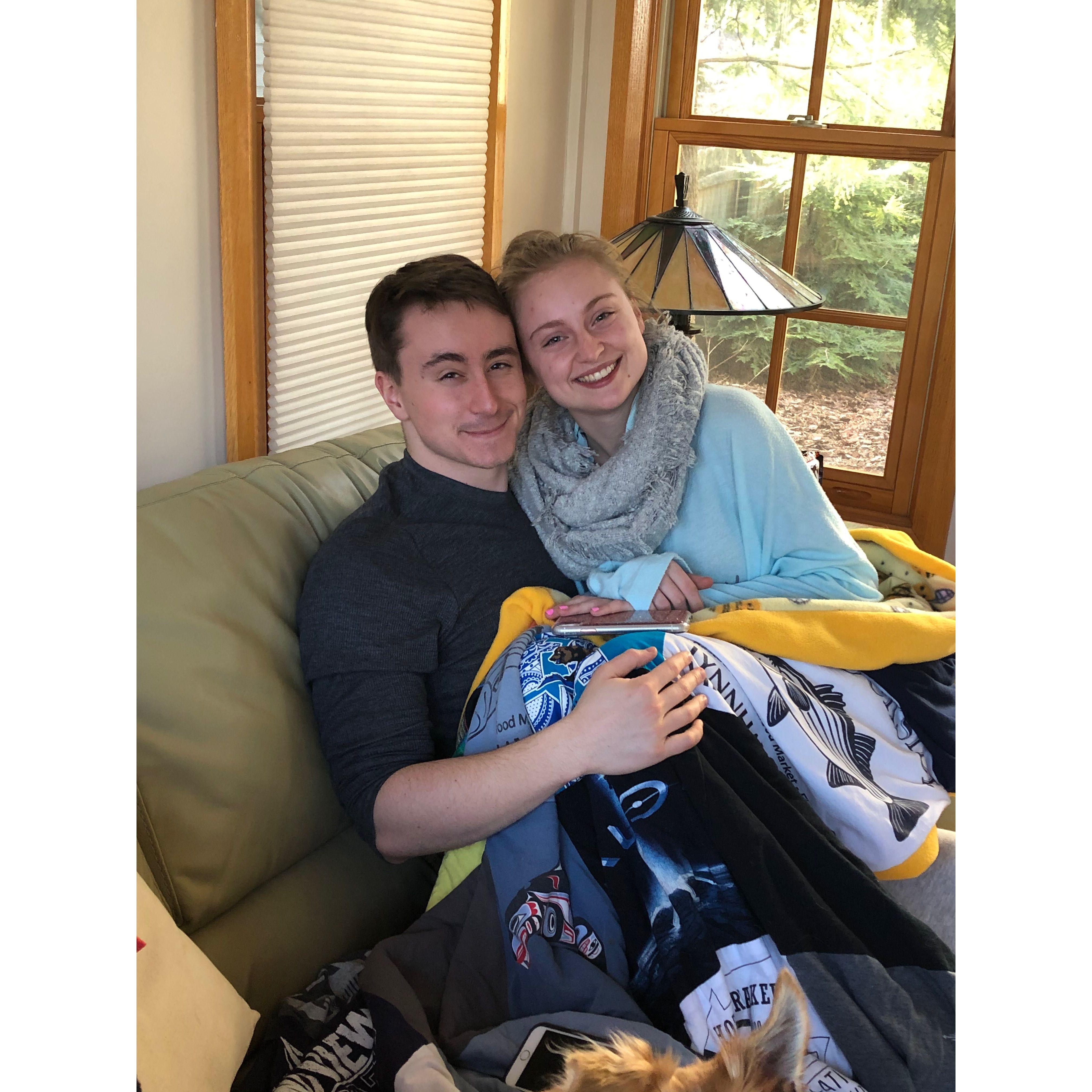 Lauren's first visit to Riley's house